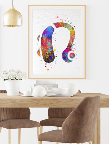 Dignovel Studios Unframed Hearing Aid Implant Audiologist Audiology Art Ear Diagram Clinic Medical Science Watercolor Art Print Wall Art Poster Home Decor Hanging DN792 - Image 8