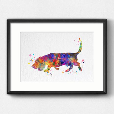 Dignovel Studios Unframed Basset Hound Dog Household Pet Animal Puppy Friend Family Watercolor Art Print Wall Art Poster Home Decor Hanging DN798 - Image 6