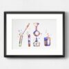 Dignovel Studios Unframed Chemical Lab Test Tubes Pipette Chemistry Medical Art Laboratory Science Biology Education Watercolor Art Print Wall Art Poster Home Decor Hanging DN800 - Image 6