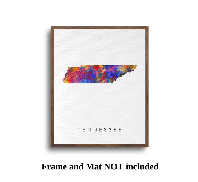 Dignovel Studios Unframed Tennessee Map United States Southern Geography State Map Watercolor Art Print Wall Art Poster Home Decor Hanging DN804 - Image 5