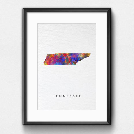 Dignovel Studios Unframed Tennessee Map United States Southern Geography State Map Watercolor Art Print Wall Art Poster Home Decor Hanging DN804 - Image 6