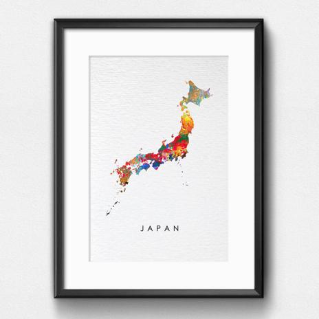 Dignovel Studios Unframed Japan Map Country Map Asia Watercolor Art Print Wall Art Poster Home Decor Hanging DN814 - Image 6