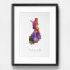 Dignovel Studios Unframed Finland Map World Map Europe Travel Tour Country Watercolor Art Print Wall Art Poster Home Decor Hanging DN819 - Image 6