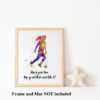 Dignovel Studios Unframed Soccer Girl Female Soccer Player Sports Inspirational Quotes Watercolor Art Print Wall Art Poster Home Decor Hanging DN823 - Image 3