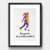 Dignovel Studios Unframed Soccer Girl Female Soccer Player Sports Inspirational Quotes Watercolor Art Print Wall Art Poster Home Decor Hanging DN823 - Image 6