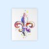 Dignovel Studios Unframed Fleur De Lis Symbol Sign Lys Medieval Kingdom Royal Symbol Watercolor Art Print Wall Art Poster Home Decor Hanging DN838 - Image 2