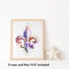 Dignovel Studios Unframed Fleur De Lis Symbol Sign Lys Medieval Kingdom Royal Symbol Watercolor Art Print Wall Art Poster Home Decor Hanging DN838 - Image 3