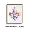 Dignovel Studios Unframed Fleur De Lis Symbol Sign Lys Medieval Kingdom Royal Symbol Watercolor Art Print Wall Art Poster Home Decor Hanging DN838 - Image 5