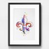 Dignovel Studios Unframed Fleur De Lis Symbol Sign Lys Medieval Kingdom Royal Symbol Watercolor Art Print Wall Art Poster Home Decor Hanging DN838 - Image 6
