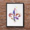 Dignovel Studios Unframed Fleur De Lis Symbol Sign Lys Medieval Kingdom Royal Symbol Watercolor Art Print Wall Art Poster Home Decor Hanging DN838 - Image 7