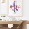 Dignovel Studios Unframed Fleur De Lis Symbol Sign Lys Medieval Kingdom Royal Symbol Watercolor Art Print Wall Art Poster Home Decor Hanging DN838 - Image 8