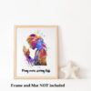 Dignovel Studios Unframed Praying Hands Gesture Prayer Inspirational Quote Pray More Worry Less Faith Thankful Watercolor Art Print Wall Art Poster Home Decor Hanging DN850 - Image 3