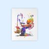 Dignovel Studios Unframed Dentist Chair Dental Tools Tooth Medical Art Clinic Office Wall Art Watercolor Art Print Wall Art Poster Home Decor Hanging DN853 - Image 2