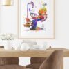 Dignovel Studios Unframed Dentist Chair Dental Tools Tooth Medical Art Clinic Office Wall Art Watercolor Art Print Wall Art Poster Home Decor Hanging DN853 - Image 8