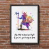 Dignovel Studios Unframed Viking Stand and Fight Motivational Inspirational Quote Positivity Affirmation Watercolor Art Print Wall Art Poster Home Decor Hanging DN861 - Image 7