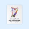 Dignovel Studios Unframed Irish Harp Musician Music Lover Life Wisdom Quote Positivity Affirmation Watercolor Art Print Wall Art Poster Home Decor Hanging DN863 - Image 2