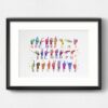 Dignovel Studios Unframed ASL Alphabet American Sign Language Medical School Watercolor Art Print Wall Art Poster Home Decor Hanging DN870 - Image 6
