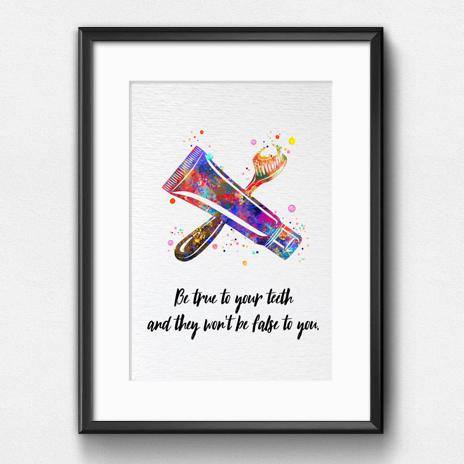 Dignovel Studios Unframed Toothbrush Life Wisdom Inspirational Quote Dentist Office Dental Art Watercolor Art Print Wall Art Poster Home Decor Hanging DN874 - Image 6