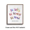 Dignovel Studios Unframed Be Silly Be Honest Be Kind Watercolor Art Print Inspirational Quote Calligraphy Watercolor Art Print Wall Art Poster Home Decor Hanging DN882 - Image 5