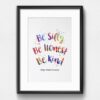 Dignovel Studios Unframed Be Silly Be Honest Be Kind Watercolor Art Print Inspirational Quote Calligraphy Watercolor Art Print Wall Art Poster Home Decor Hanging DN882 - Image 6
