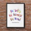 Dignovel Studios Unframed Be Silly Be Honest Be Kind Watercolor Art Print Inspirational Quote Calligraphy Watercolor Art Print Wall Art Poster Home Decor Hanging DN882 - Image 7