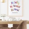 Dignovel Studios Unframed Be Silly Be Honest Be Kind Watercolor Art Print Inspirational Quote Calligraphy Watercolor Art Print Wall Art Poster Home Decor Hanging DN882 - Image 8
