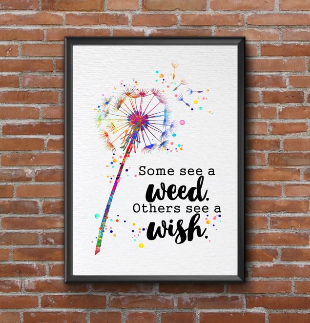 Dignovel Studios Unframed Dandelion Flowers Watercolor Art Print See a Wish Wisdom Inspirational Quote Positivity Affirmation Watercolor Art Print Wall Art Poster Home Decor Hanging DN886 - Image 7