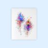 Dignovel Studios Unframed Peacock Feather Watercolor Art Print Wildlife Animal Bird Watercolor Art Print Wall Art Poster Home Decor Hanging DN890 - Image 2