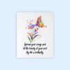 Dignovel Studios Unframed Flowers and Butterfly Watercolor Art Print Nature Love Spread Your Beauty Inspirational Quote Watercolor Art Print Wall Art Poster Home Decor Hanging DN891 - Image 2