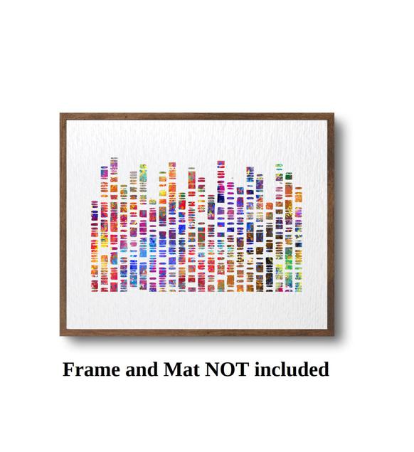 Dignovel Studios Unframed DNA Sequence Art Watercolor Print DNA Molecule Genome Medical Wall Art Science Genetic Biology Watercolor Art Print Wall Art Poster Home Decor Hanging DN904 - Image 3