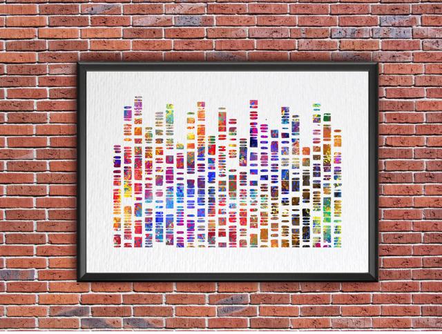 Dignovel Studios Unframed DNA Sequence Art Watercolor Print DNA Molecule Genome Medical Wall Art Science Genetic Biology Watercolor Art Print Wall Art Poster Home Decor Hanging DN904 - Image 7