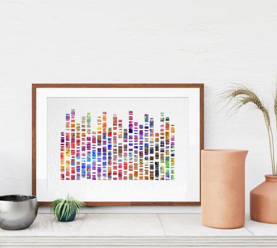 Dignovel Studios Unframed DNA Sequence Art Watercolor Print DNA Molecule Genome Medical Wall Art Science Genetic Biology Watercolor Art Print Wall Art Poster Home Decor Hanging DN904 - Image 8