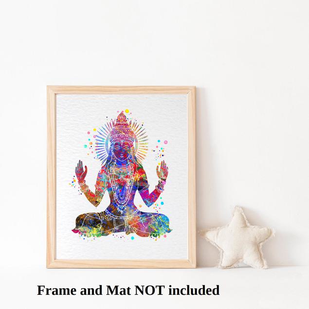 Dignovel Studios Unframed Kali Goddess Watercolor Art Print Parvati Indian Spiritual Art Inspirational Watercolor Art Print Wall Art Poster Home Decor Hanging DN912 - Image 3
