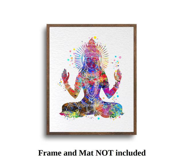 Dignovel Studios Unframed Kali Goddess Watercolor Art Print Parvati Indian Spiritual Art Inspirational Watercolor Art Print Wall Art Poster Home Decor Hanging DN912 - Image 5