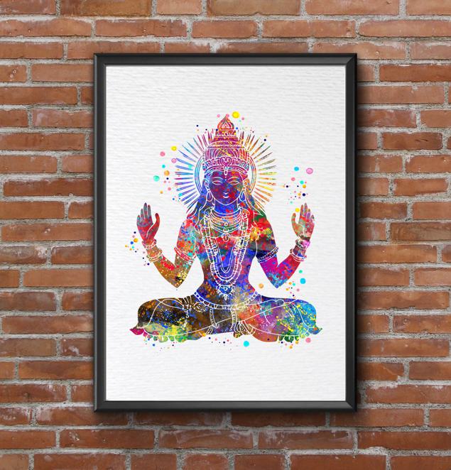 Dignovel Studios Unframed Kali Goddess Watercolor Art Print Parvati Indian Spiritual Art Inspirational Watercolor Art Print Wall Art Poster Home Decor Hanging DN912 - Image 7
