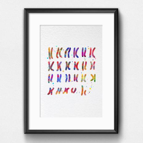 Dignovel Studios Unframed Male Chromosome Illustration Diagram Watercolor Art Print Medical Education Wall Art Science Genetic Watercolor Art Print Wall Art Poster Home Decor Hanging DN914 - Image 6
