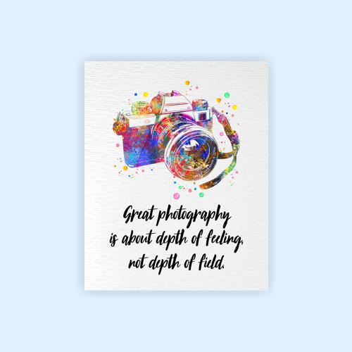 Dignovel Studios Unframed Camera Illustration Photographer Watercolor Art Print Journalist Motivational Quote Wall Art Watercolor Art Print Wall Art Poster Home Decor Hanging DN920 - Image 2