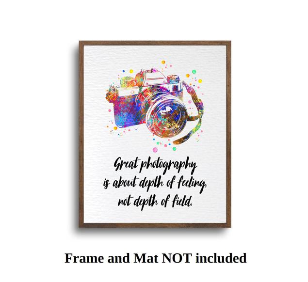 Dignovel Studios Unframed Camera Illustration Photographer Watercolor Art Print Journalist Motivational Quote Wall Art Watercolor Art Print Wall Art Poster Home Decor Hanging DN920 - Image 5