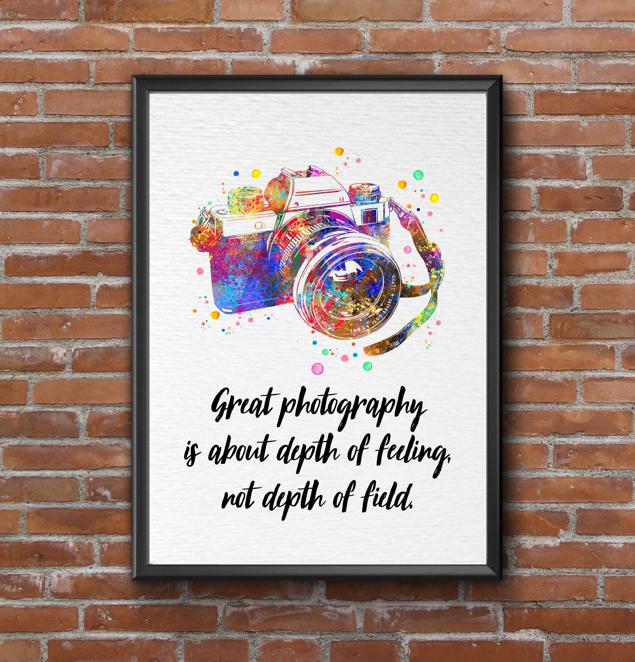 Dignovel Studios Unframed Camera Illustration Photographer Watercolor Art Print Journalist Motivational Quote Wall Art Watercolor Art Print Wall Art Poster Home Decor Hanging DN920 - Image 7