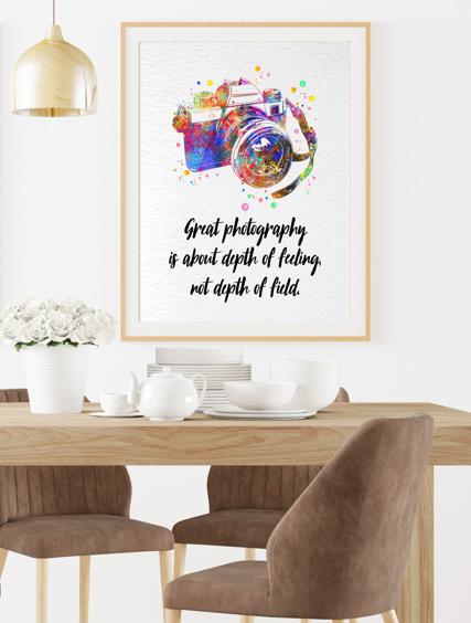 Dignovel Studios Unframed Camera Illustration Photographer Watercolor Art Print Journalist Motivational Quote Wall Art Watercolor Art Print Wall Art Poster Home Decor Hanging DN920 - Image 8