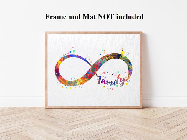 Dignovel Studios Unframed Infinity Symbol Sign Family Watercolor Art Print Housewarming Inspirational Home Wall Art Watercolor Art Print Wall Art Poster Home Decor Hanging DN922 - Image 4