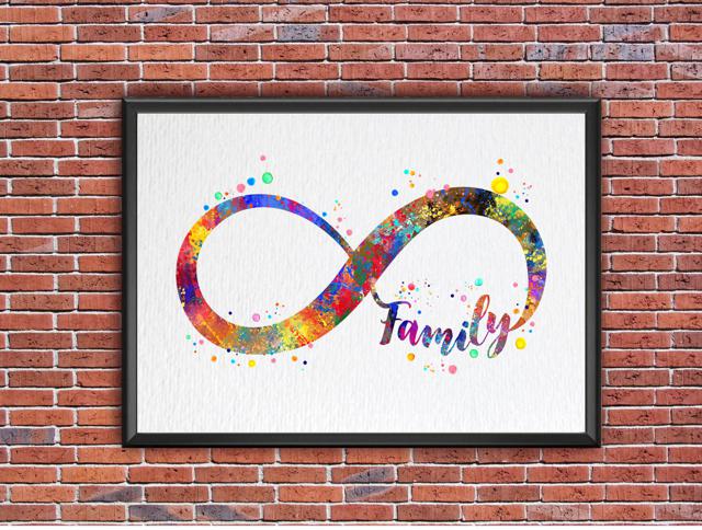 Dignovel Studios Unframed Infinity Symbol Sign Family Watercolor Art Print Housewarming Inspirational Home Wall Art Watercolor Art Print Wall Art Poster Home Decor Hanging DN922 - Image 7