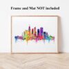 Dignovel Studios Unframed Chicago Skyline Abstract Watercolor Art Print United States Tourist Attraction City Landscape Home Decor Hanging DN934 - Image 4