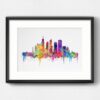 Dignovel Studios Unframed Chicago Skyline Abstract Watercolor Art Print United States Tourist Attraction City Landscape Home Decor Hanging DN934 - Image 6