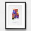 Dignovel Studios Unframed Alabama Abstract Map Art United States Watercolor Art Print Home Decor Hanging DN935 - Image 6