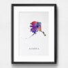 Dignovel Studios Unframed Alaska Abstract Map Art United States Watercolor Art Print Home Decor Hanging DN936 - Image 6
