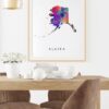 Dignovel Studios Unframed Alaska Abstract Map Art United States Watercolor Art Print Home Decor Hanging DN936 - Image 8