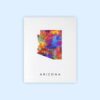 Dignovel Studios Unframed Arizona Abstract Map Art United States Watercolor Art Print Home Decor Hanging DN937 - Image 2
