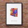 Dignovel Studios Unframed Arizona Abstract Map Art United States Watercolor Art Print Home Decor Hanging DN937 - Image 7