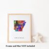 Dignovel Studios Unframed Arkansas Abstract Map Art United States Watercolor Art Print Home Decor Hanging DN938 - Image 3